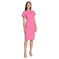 Maggy London Women's Short Sleeve Sheath Scuba Crepe Dress