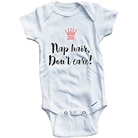 Baby Tee Time Girls' Nap Hair, Don't Care One Piece