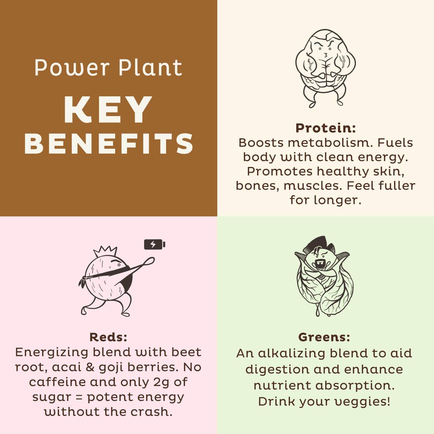 KOS PowerPlant Bundle (Organic Plant-Based Vanilla Protein Powder + Organic Reds Blend + Organic Greens Blend)