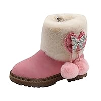 Knee High Boots for Kids Girls Fashion Autumn And Winter Girls Snow Boots Thick Bottom Non Heels Shoes for Little Girls