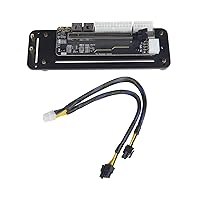 Laptop External Graphics Card EGPU PCIE 3.0 X16 to M.2 Nvme Extension Cable with Bracket for EGPU Bracket Power Cord External Graphics Card Adapter for Laptops