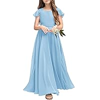 Fancy Girl Junior Bridesmaid Dresses Kids Sleeveless Cute Maxi Dress Teen Long Wedding Party Prom Gowns