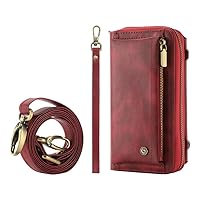 Removable Wallet Card Shoulder Strap Case for iPhone 13 12 Mini 11 Pro XS MAX XR 7 8 Plus Cover Leather,1,for IP 11 pro