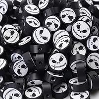 Phicus 30/50/100Pcs10mm Tai Chi Round Clay Polymer Spacer Beads Yin Yang Beads for DIY Jewelry Making Bracelet Necklace Accessories - (Color: mask, Item Diameter: 50pcs)