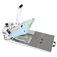 PlanetFlame Heat Press 15x15 inch Industrial Quality Sublimation Heat Press, Slide Out Heat Transfer Machine for T-Shirt, Blue