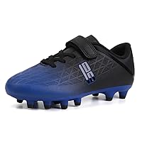 brooman Kids Firm Ground Soccer Cleats Boys Girls Athletic Outdoor Football Shoes