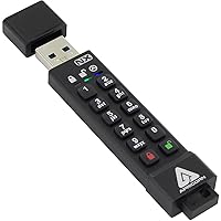 Apricorn Aegis Secure Key 3 NX 4GB 256-Bit Encrypted FIPS 140-2 Level 3 Validated Secure USB 3.0 Flash Drive, ASK3-NX-4GB, black
