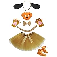 Petitebella Long Ear Dog Headband Gloves Tutu Shoes Mask 7pc Girl Costume 1-5y