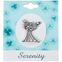 Cathedral Art (Abbey & CA Gift Serenity Angel Pin, One Size, Silver