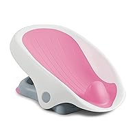 Summer Infant Clean Rinse Baby Bath Seat, Soft Support for Use on the Counter, Sink, or Bathtub, 3 Reclining Positions, Quick-Dry, Use from Birth to Sitting Up - Pink