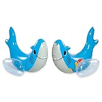 Funsicle Surfin’ Shark Pool Play Inflatable Ride-Ons, Kids & Adults