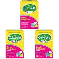 Culturelle Kids Chewable Daily Probiotic for Kids – Natural Berry – Supports Immune, Digestive, and Oral Health – for Age 3+ – Gluten,Dairy,Soy-Free – 3 Month Supply – 30 Count (Pack of 3)