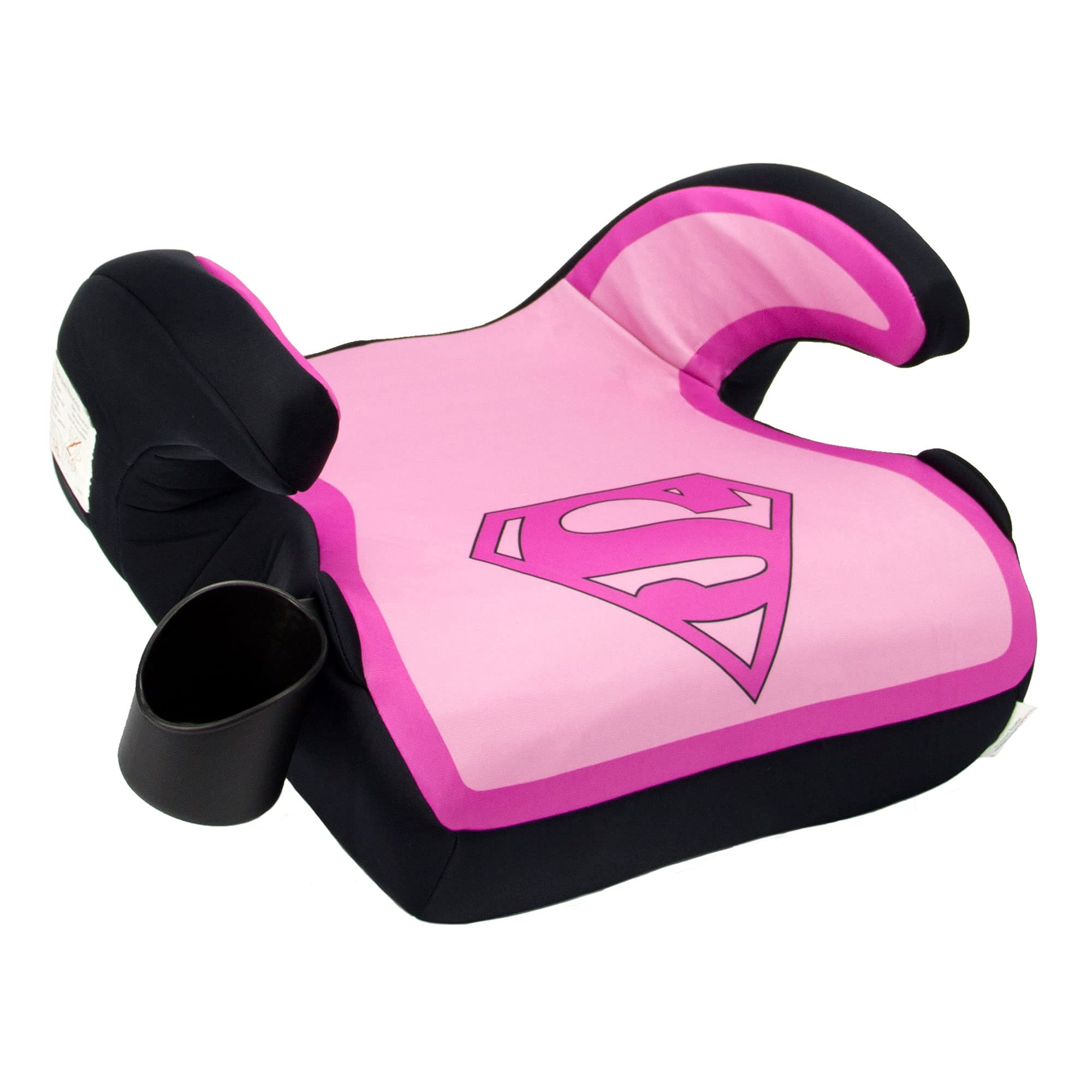 KidsEmbrace DC Comics Pink Supergirl Backless Booster Car Seat with Seatbelt Positioning Clip
