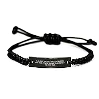Fitness Trainer Gifts for Father's Day - Funny Fitness Quotes Rope Bracelet - Adjustable Jewelry Gifts from Daughter to Dad
