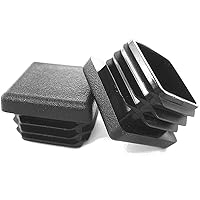 1 inch Square Tube Unistrut end caps, Suitable for Frame Hole Tube Plugs, Chair Leg Inserts, Glide Protection for Furniture and Floor by Prescott Plastics – Pack of 50