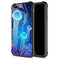 CARLOCA Compatible with iPhone 7 Case iPhone SE 2020 Case,Jellyfish and Coral World iPhone 8 Cases for Men Boys,Graphic Design Shockproof Anti-Scratch Case for iPhone 7/8