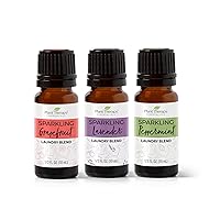 Plant Therapy Sparkling Laundry Essential Oil Blends Set of 3, Peppermint, Grapefruit & Lavender, Pure, Undiluted, Wash Fragrance and Scent Enhancer