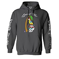 VICES AND VIRTUES FRONT Palm tree Beach Summer Aloha Hawaii Flowers Cool Skull Good Vibes Art Hoodie