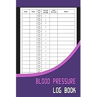 Blood Pressure Log Book: Record and track your blood pressure with this journal in diary format / Undated / space for 300+ entries / Daily tracking morning and evening records with notes / Large Print