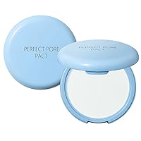 THESAEM Saemmul Perfect Pore Pact - Sebum Control Makeup Pressed Powder Pact, Pore Minimization, Plant-Based Setting Finishing Powder to Absorb Sweat and Prevent Clumps, with Mirror & Puff 12g