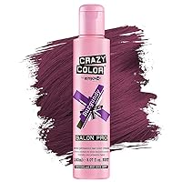 Crazy Color Hair Dye - Vegan and Cruelty-Free Semi Permanent Hair Color - Temporary Dye for Pre-lightened or Blonde Hair - No Peroxide or Developer Required (BURGANDY)