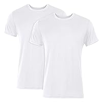 Hanes Originals Ultimate Crewneck T-Shirts, Supersoft White Undershirts for Men, 2-Pack
