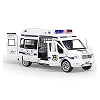 Scale Model Cars 1/32 for Ambulance Police Car Model Toy with Light Fire Engine Vehicle Alloy Diecast Mode Toy Car Model (Size : C)