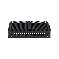 Qotom Router Q1055GE-S13 Intel i5-10210U 4 Cores, Up to 4.2GHz AES-NI (4GB RAM 32GB SSD) 8 Intel I225-V 2.5 Gigabit LAN,Used As A Router/Firewall/Proxy 24/7