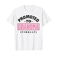 Grandparents Day Grandma Grandpa Promoted To Grandma Finally T-Shirt