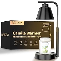 Candle Warmer Lamp Timer Dimmer and Adjustable Height, Wax Melt for 3-Wicks Large Jar Scented Candles (D-4 inches), Safe and Efficient Way to Enjoy The Scents You Love
