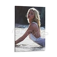 HUANGJB Elsa Hosk Star Sexy Art Poster (7) Canvas Poster Wall Art Decor Print Picture Paintings for Living Room Bedroom Decoration Frame-style 12x18inch(30x45cm)
