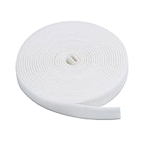 Monoprice Hook and Loop Fastening Tape - 5 Yards Per Roll, 0.75in, White