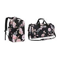MOSISO Camera Backpack&Sports Duffel Peony Gym Bag with Shoe Compartment, DSLR/SLR/Mirrorless Photography Camera Bag Peony Waterproof Hardshell Case with Tripod Holder & Laptop Compartment, Black