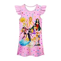 Little Girls Graphic Dresses Party Outfits, 4-12Y