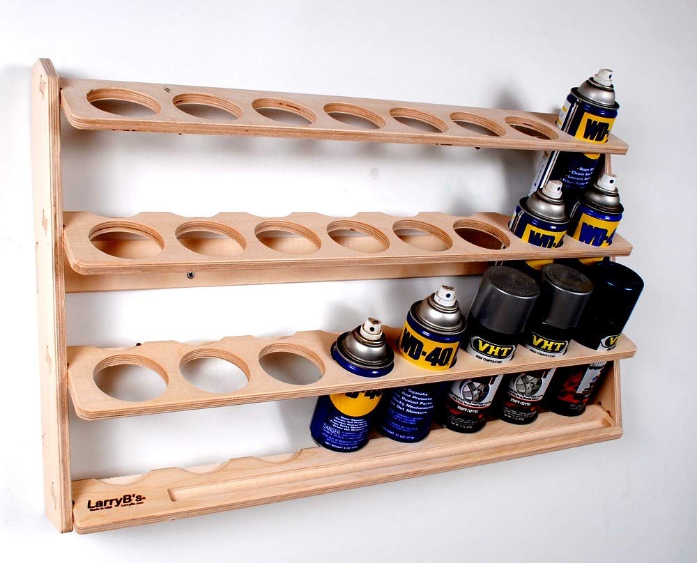 24 Can Spray Paint or Lube Can Wall Mount Storage Holder Rack