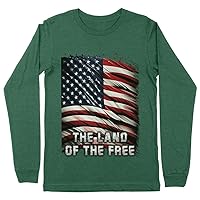 Land of The Free Long Sleeve T-Shirt - Independence Day Gift Ideas - United States Apparel