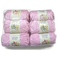BERNAT Baby Blanket Yarn, 3.5oz, 6-PACK (Baby Pink)