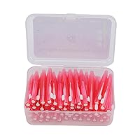 60PCS Interdental Brush Practical Slim Braces Cleaner with PP Handle for Adults Children Orthodontic Care(Pink)