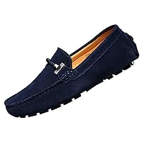 Mens Driving Penny Loafers Suede Moccasins Slip On Casual Dress Boat Shoes
