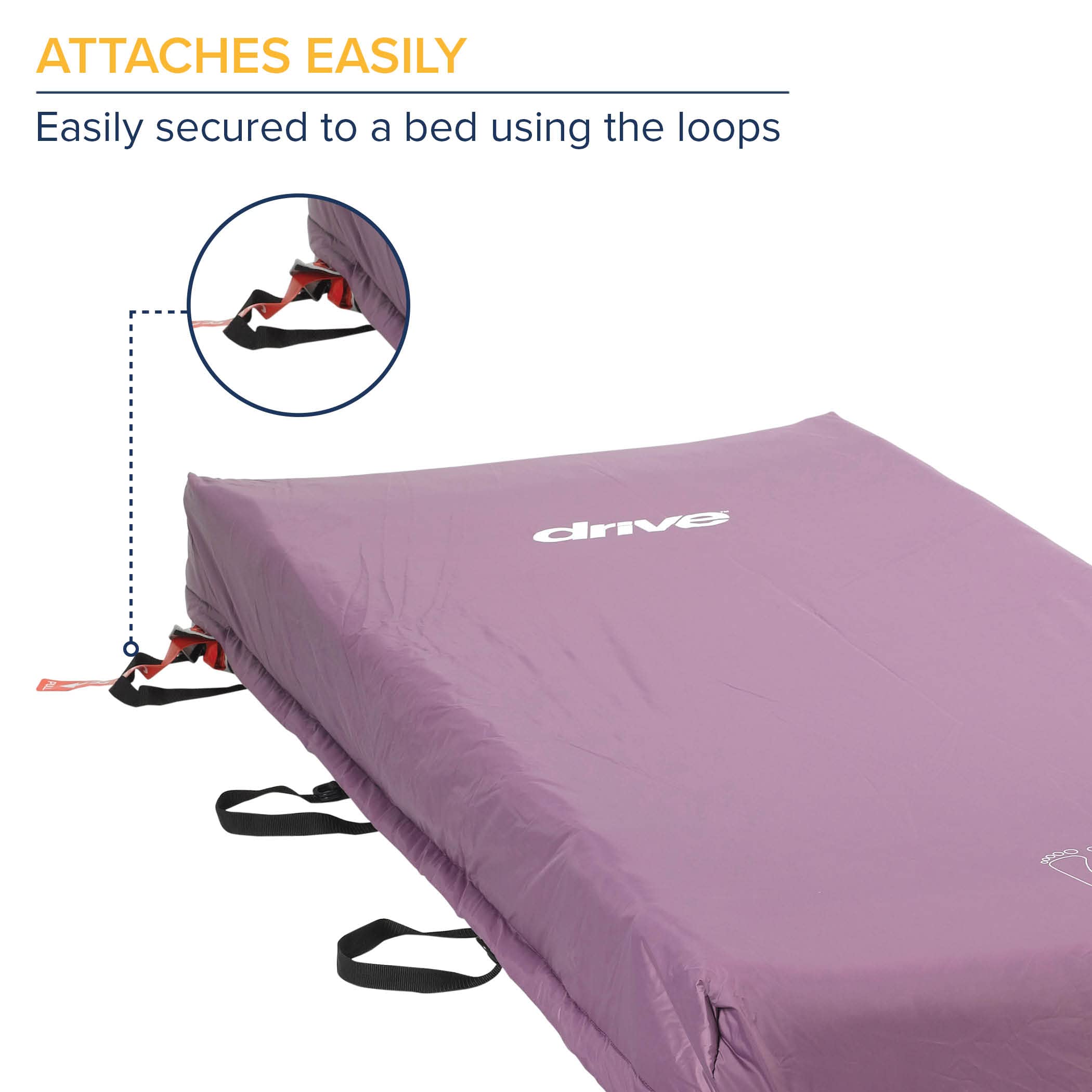 Drive Medical 14027 Med-Aire Low Air Loss Mattress Replacement System with Alternating Pressure, Dark Purple