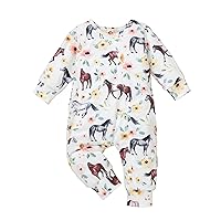 Girls Size 6 Clothes Dress Infant Boys Girls Long Sleeve Cartoon Animal Prints Romper Jumpsuit (White, 12-18 Months)