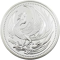 Phoenix Antique Silver Plated Coin Japan Bird Scales Wishing Coins Collectibles Art Craft Badge Medal Collection Gift