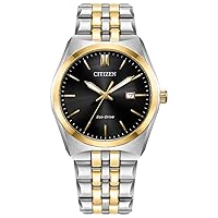 Citizen Men's Classic Corso Eco-Drive Watch, 3-Hand Date, Luminous Hands and Markers, Two-Tone Stainless Steel