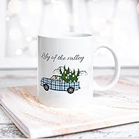 Funny White Ceramic Coffee Mug Happy Easter Day Flowers And Blue Plaid Coffee Cup Drinking Mug With Handle For Home Office Desk Novelty Easter Gift Idea For Kid Children Women Men