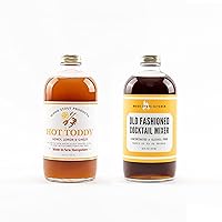Wood Stove Kitchen Mixer Bundle - Old Fashioned | Hot Toddy - Cocktail & Mocktail Creations for True Connoisseurs w/ Natural Flavors - 2x16 oz