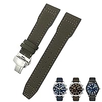 20mm 21mm Blue Nylon Watchband Fit For IWC Portofino Big Pilot IW3293 Mark 18 Tissot TAG Heuer Seiko Leather Nylon Watch Strap
