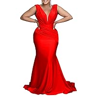 Womens Sexy Sleeveless Deep V Neck Mesh Paneled Ruffles Ruched Bodycon Party Clubwear Prom Long Dress