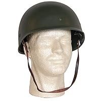Fox Outdoor Products Deluxe M1 Style Steel Combat Helmet/Liner, One Size,Black