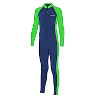 Boys Full Body Swimsuit Stinger Suit UV & Jellyfish Protection UPF50+ Navy Lime