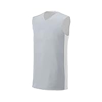 Youth Reversible Muscle Tee, Medium, Silver/White